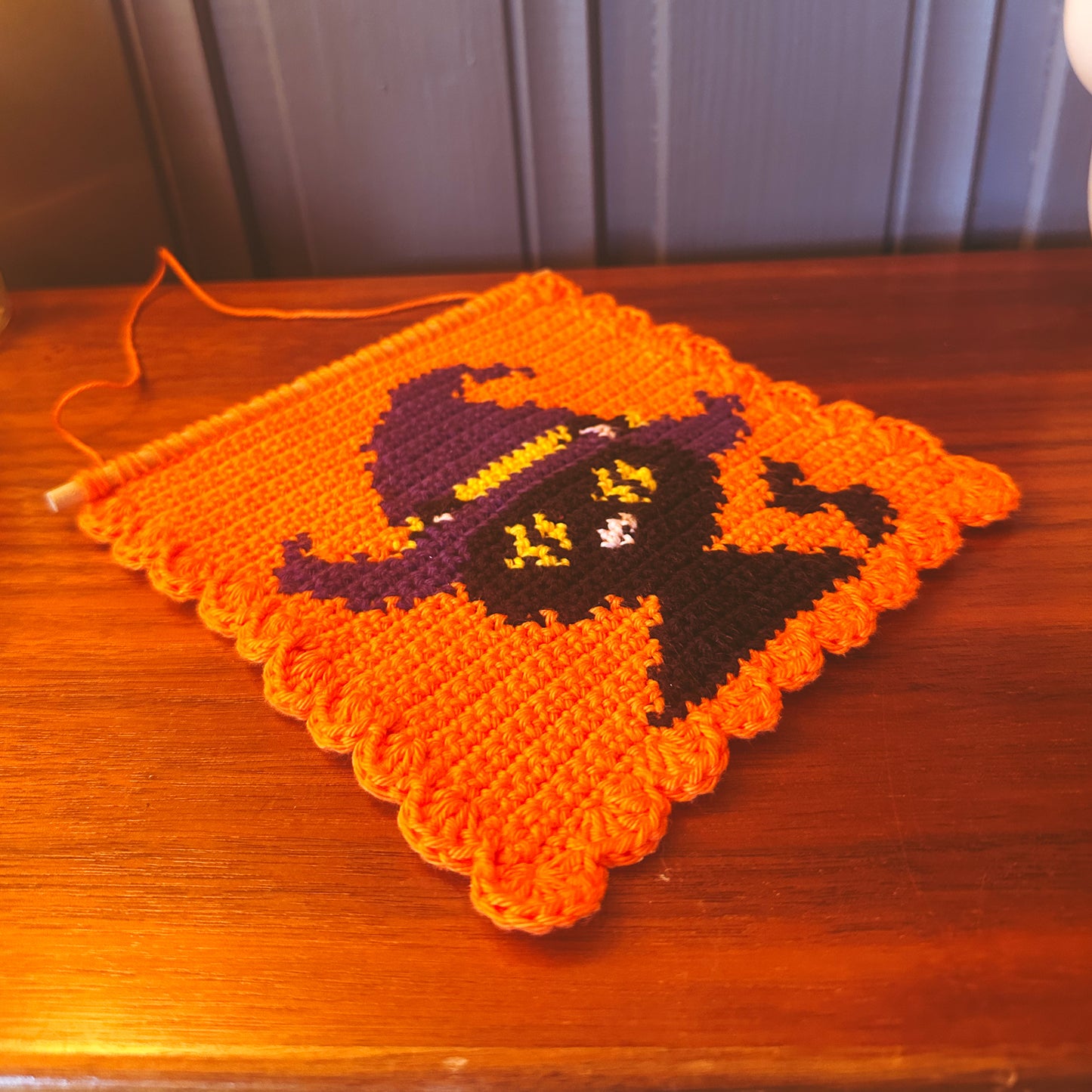 The Mini Witchy Cat Tapestry Crochet Pattern