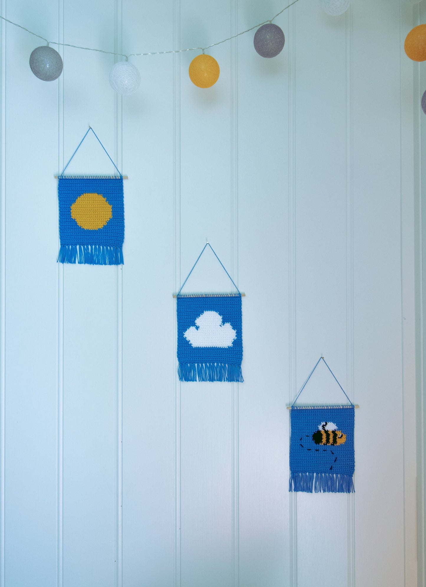 Crochet Mini Wall Hanging Summer Set - PATTERN