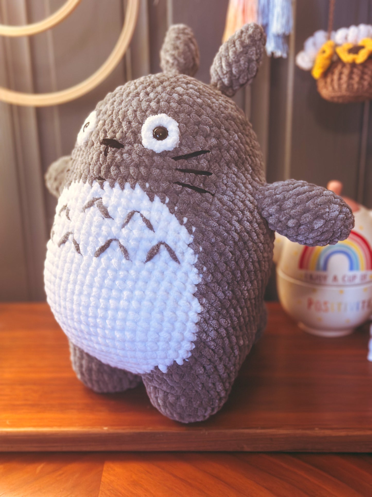 Forest Friend Plushie – Crochet Totoro-Inspired Soft Toy 🌿🐾