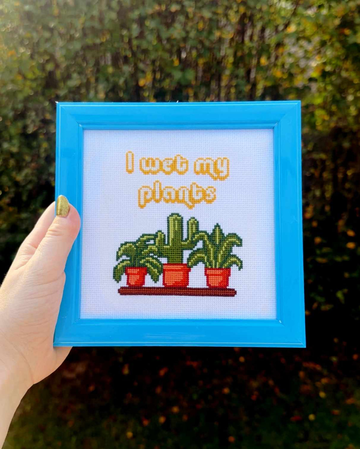 I wet my plants - Cross Stitch Pattern