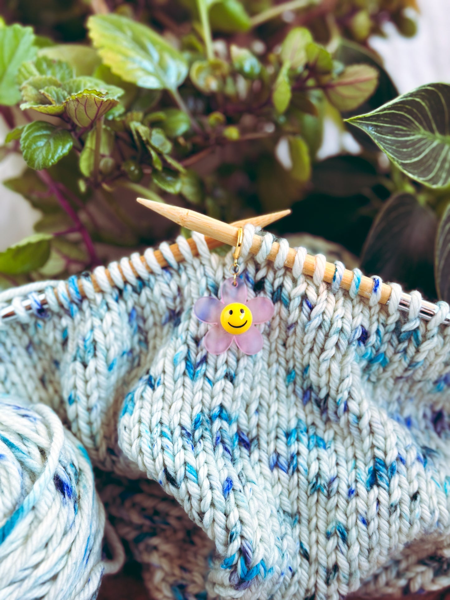 Sunny Smiles Flower Stitch Marker 🌸