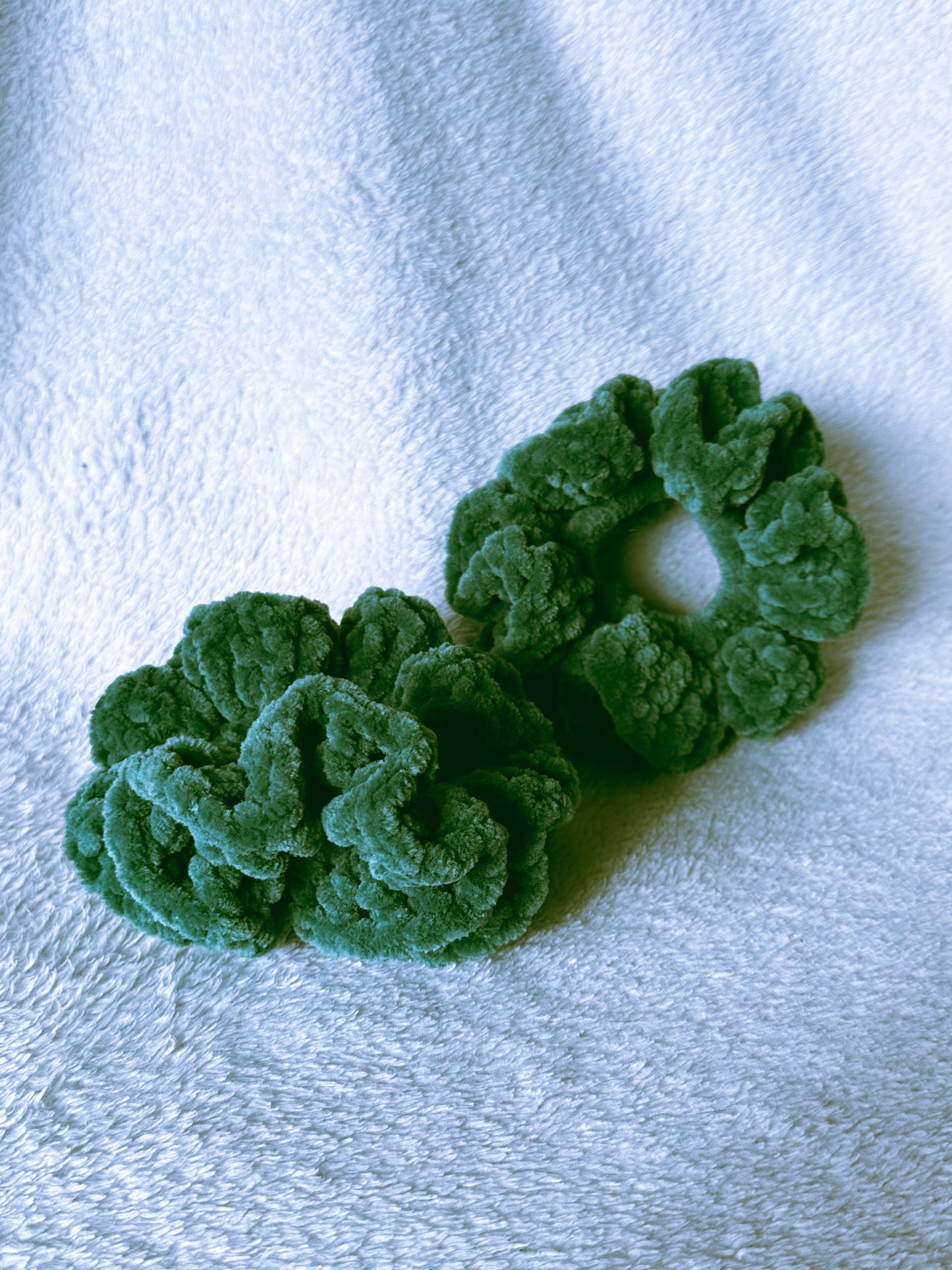 Velvet Crochet Scrunchie - Large