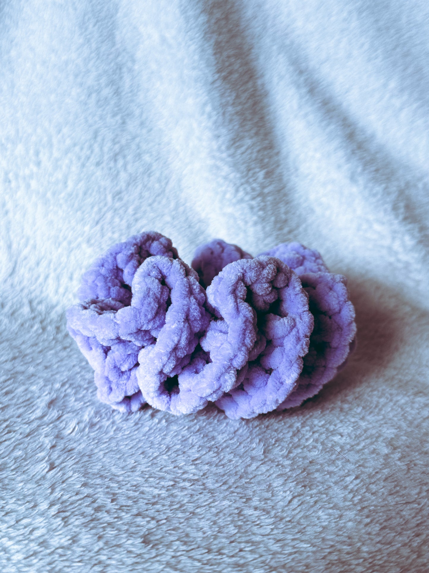 Velvet Crochet Scrunchie - Large