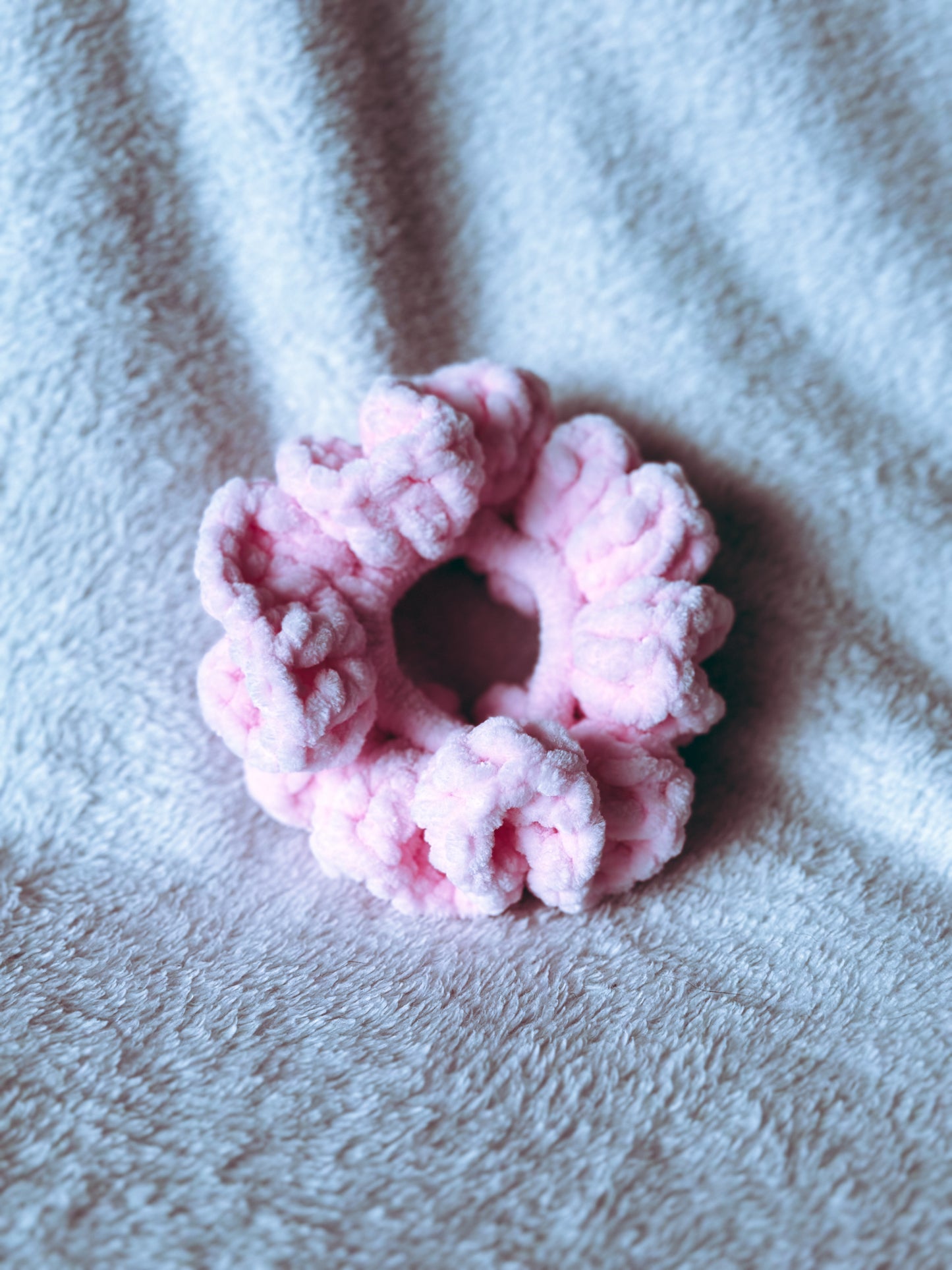 Velvet Crochet Scrunchie - Large