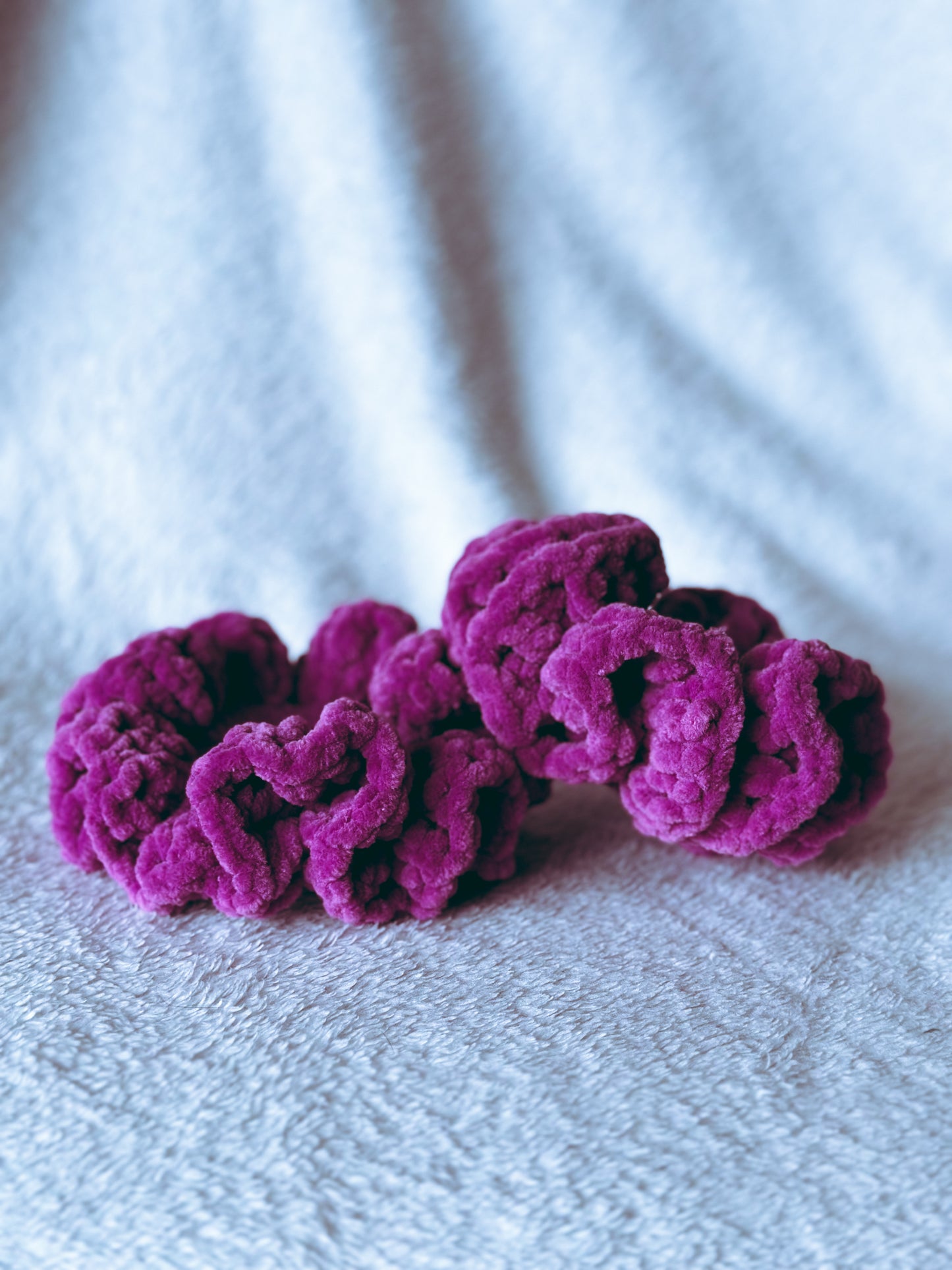 Velvet Crochet Scrunchie - Large