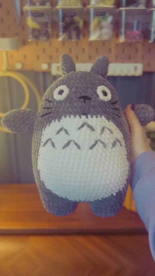 Forest Friend Plushie – Crochet Totoro-Inspired Soft Toy 🌿🐾